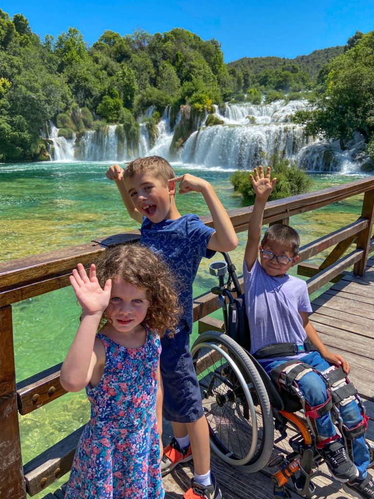 Krka with a wheelchair