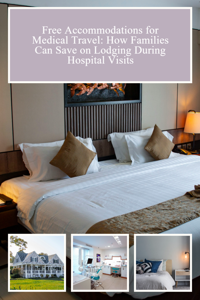 free accommodations for medical travel pinterest pin